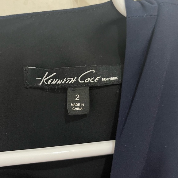 Kenneth Cole Elegant Navy Sleeveless Dress size 2 - Picture 5 of 9
